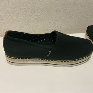 New BOBS From Skechers Women's Size 10 Shoe with Memory Foam Black Canvas Flats